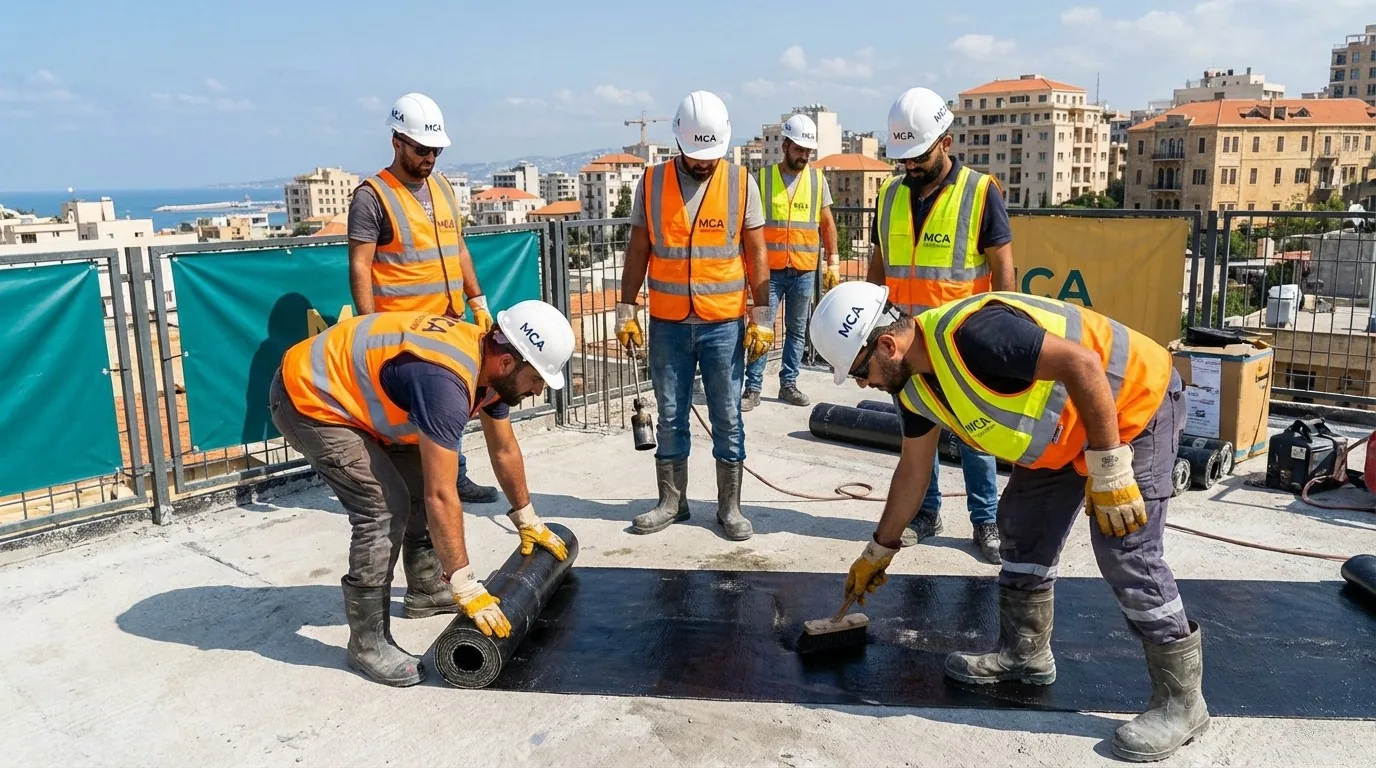 Illustrative waterproofing execution route